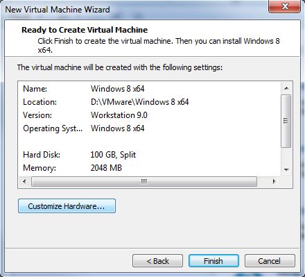 Erstellung neuer virtueller Maschine Win 8 x64 Übersicht&Customize.jpg